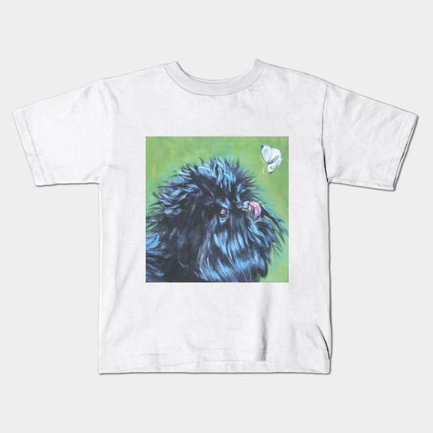 Affenpinscher Fine Art Painting Kids T-Shirt by LASHEPARD